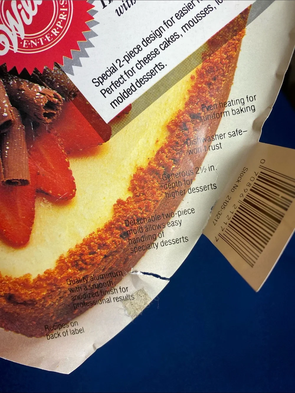 Wilton Heart Dessert Cake Pan with Removable Bottom Discontinued 1990 - NWT